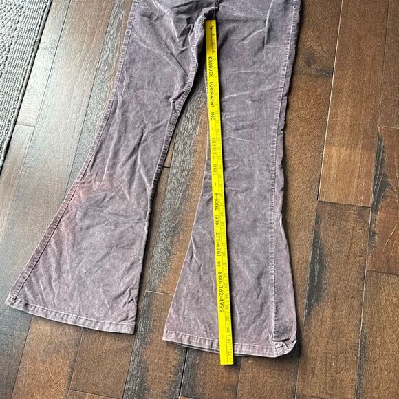 Theory corduroy flare leg pants women’s size 8 gray purple hippie boho casual mi - Picture 8 of 11